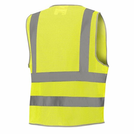 Pioneer Mesh Safety Vest, Green, Large, 2 Stripe V1025260U-L